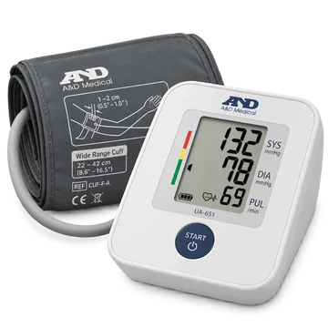 A&D Medical upper-arm blood pressure monitor with cuff