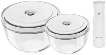 ZWILLING vacuum storage bowls with hand pump